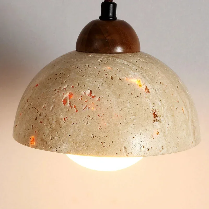 Wabi Sabi Pendant Light Designer Retro Stone Light Bedroom Bedside Dining Lights Hanging Indoor Kitchen Island Lights