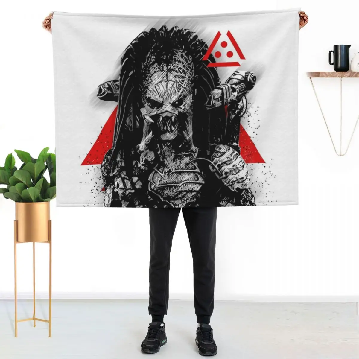 PREDATOR JUNGLE HUNTER PREDATOR Throw Blanket christmas decoration halloween Retros bed plaid manga Bed linens Blankets