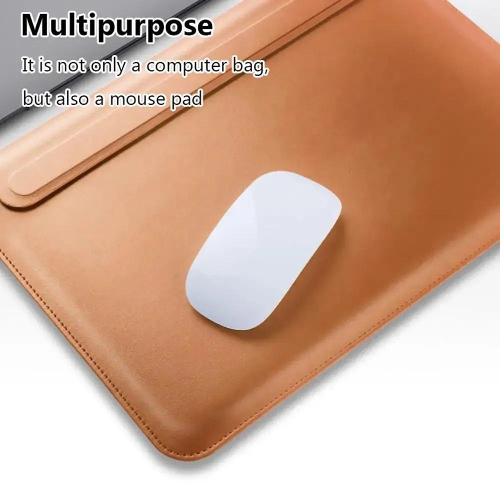 11 13 15 inch Professionele Pouch Magnetische Cover Ultrabook Sleeve Laptoptas Stand Case PU Leer Voor Macbook Air M1 Pro