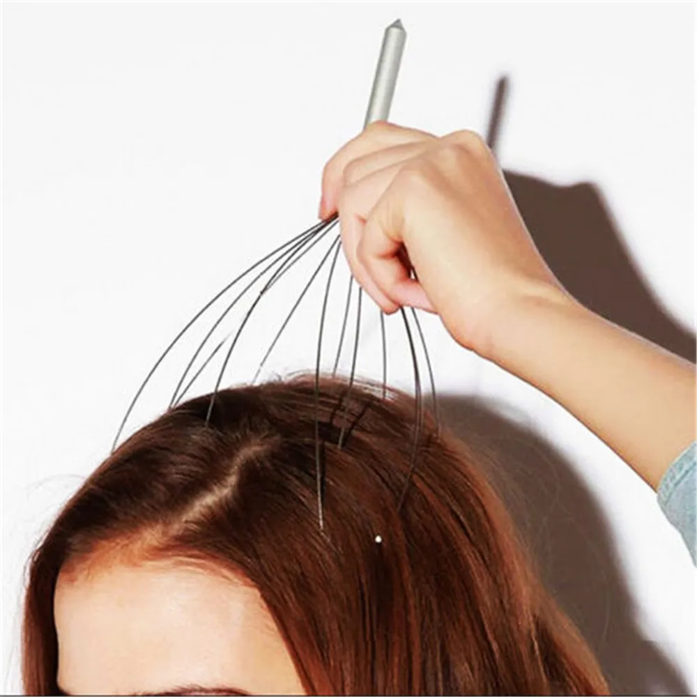 

NEW Head Massager Scalp Handheld Head Massager Scratcher Scalp Massager Reliever Neck Stress And Head Physician Steel Ball Tools