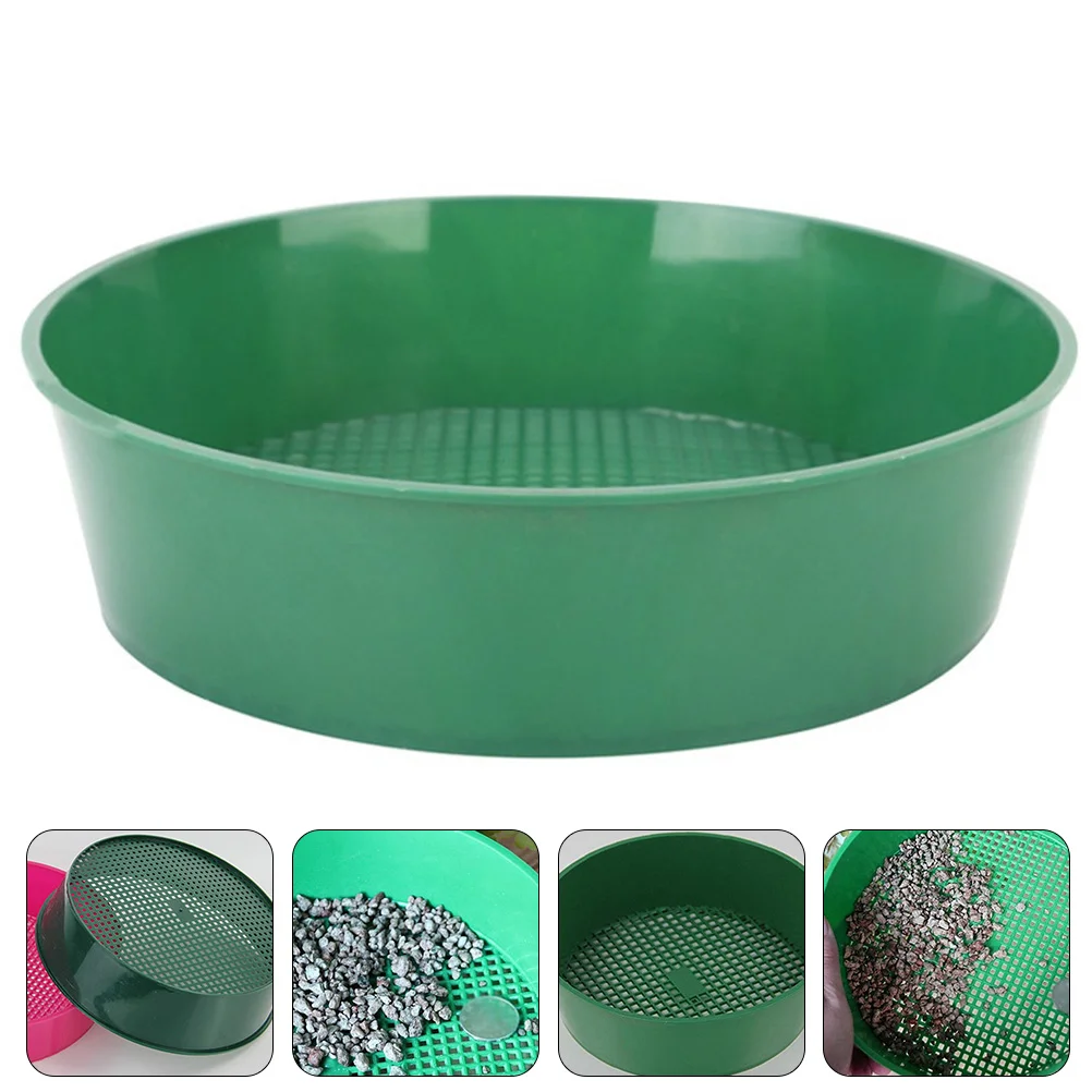 Tool Garden Screen Plastic Sifting Pan Soil Sieve Mesh for Green Planting Filter Rocks Sifter