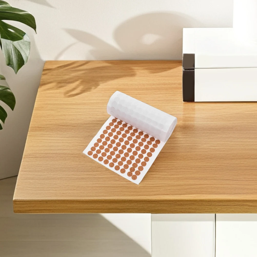 

Self Adhesive Cork 10Mm Strong Cabinet Door Bumpers Noise Dampener Furniture Protector Drawer Stoppers Light Brown Round Sticky