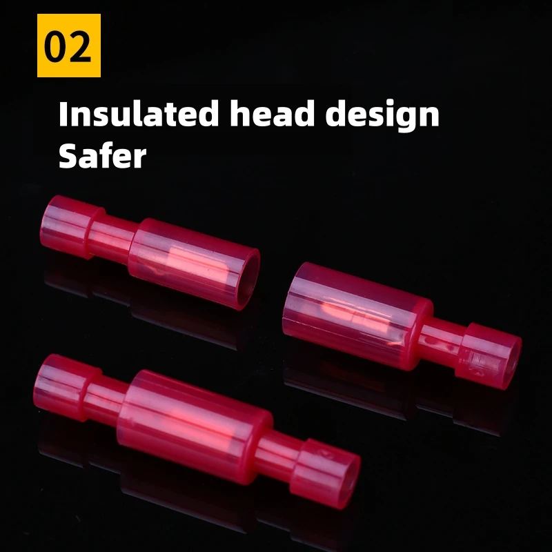 20PCS Nylon Fully Insulated Bullet Terminals Kit - Male/Female Quick Connect Crimp Connectors (16-10 AWG)
