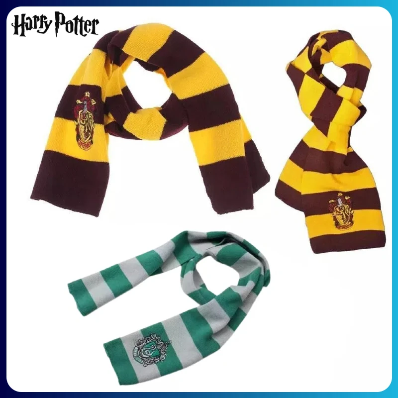 Cosplay Haries Hogwarts Scarf Gryffindors Ravenclaw Hufflepuffs Slytherins Magic School Badge Shawl Warm Winter Halloween