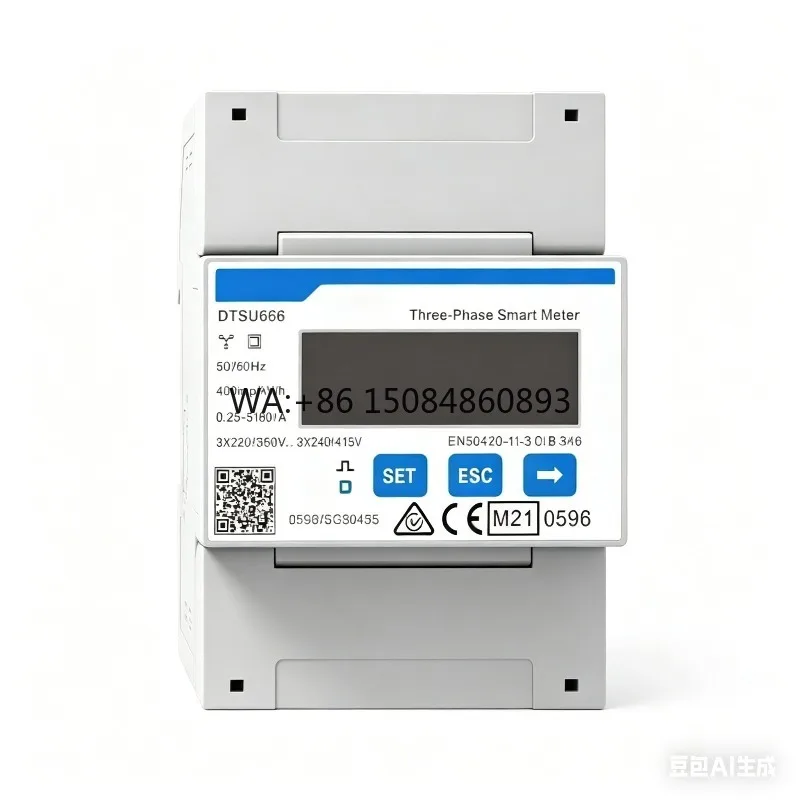 

Three Phase PV Energy Meter Smart Solar Power Counter Remote Reading Watt Meter Photovoltaic System Accessory High Precision