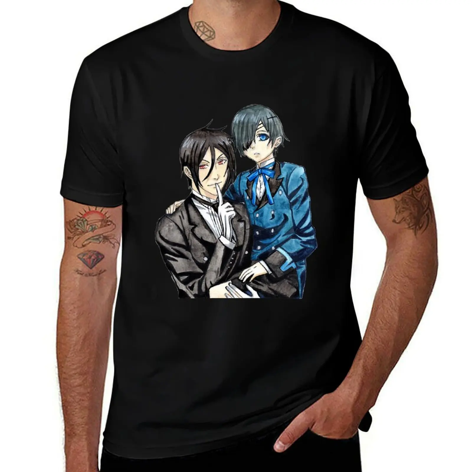Black Butler T-Shirt Breathable Sportswear for Men T-Shirt