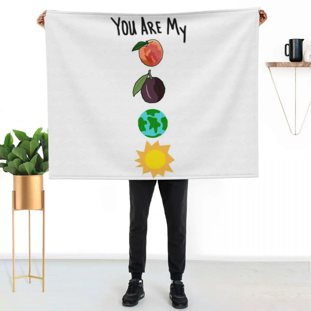 Peach Throw Blanket Stylish Decor Blanket Gift for Friends Roommate