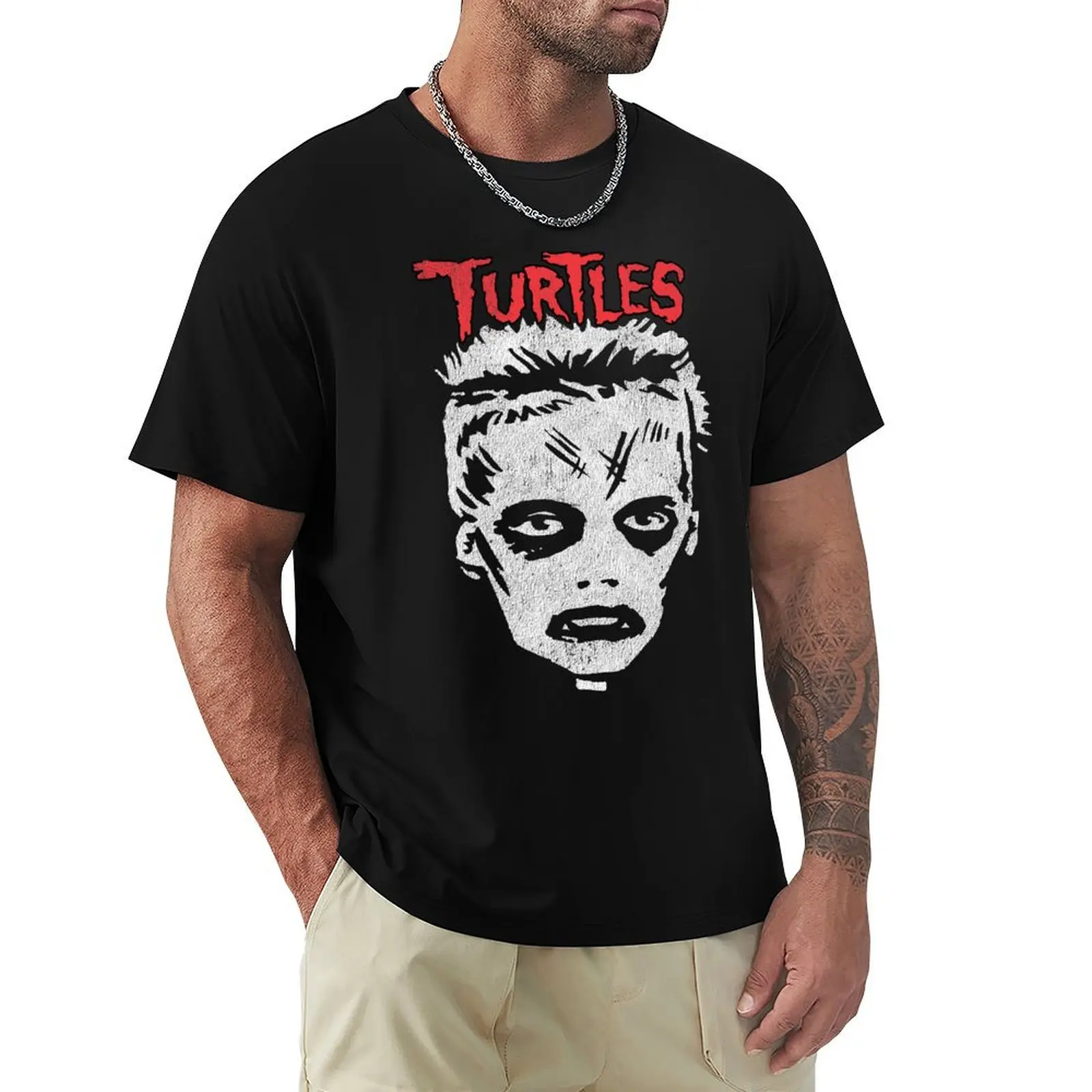 

I Like Turtles Zombie Boy Skull Face T-Shirt plain croswit shirt man mens tall t shirts