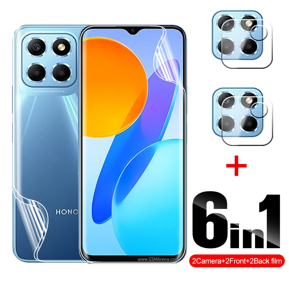 6in1 Front Back Hydrogel Film For Honor X8 5G 6.5inch Camera Lens Screen Protector For honorx8 xonor honer x8 x 8 8x Cover