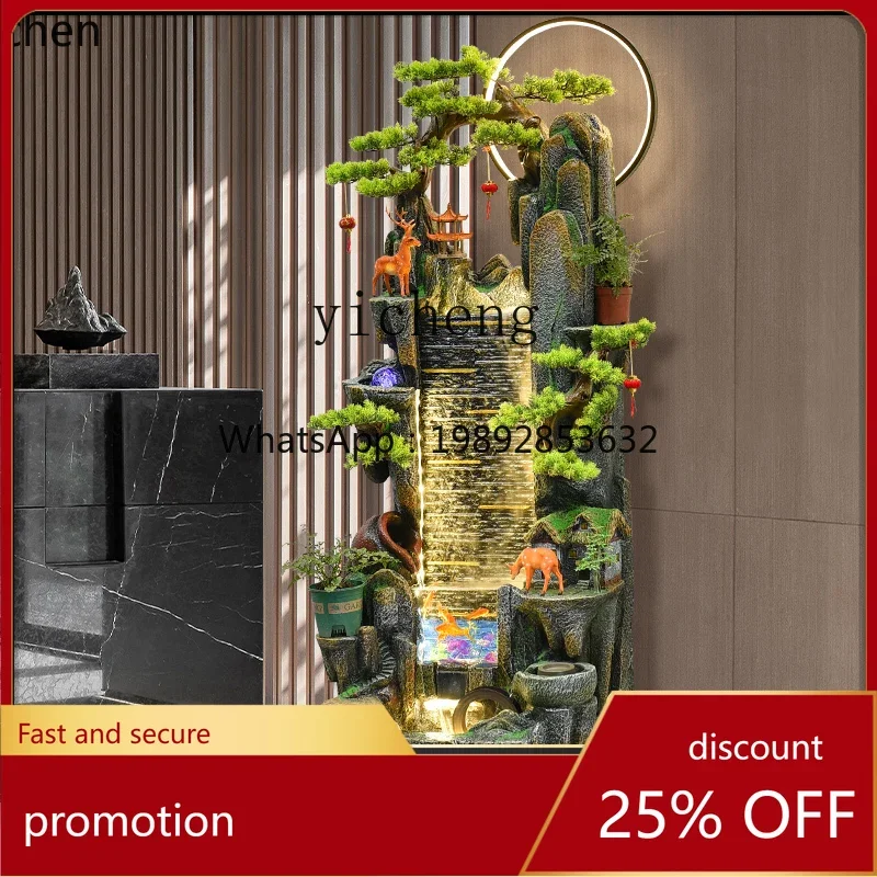 rockery water fountain office living room TV cabinet entrance floor water feature fish tank ornament