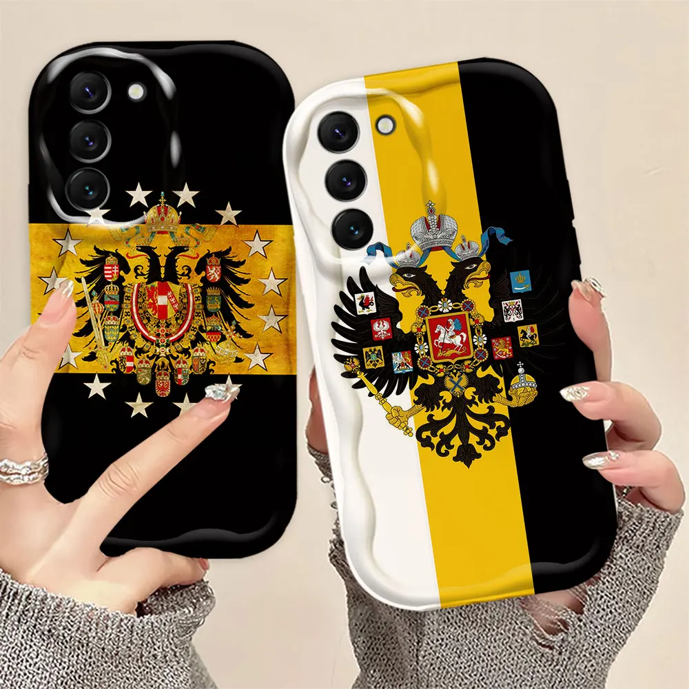 Russian Double-Headed Eagle Flag Emblem Phone Case Cover For Samsung GALAXY S25 S24 S20 S21 S23 S22 FE PLUS ULTRA J2 J7 PRIME 5G