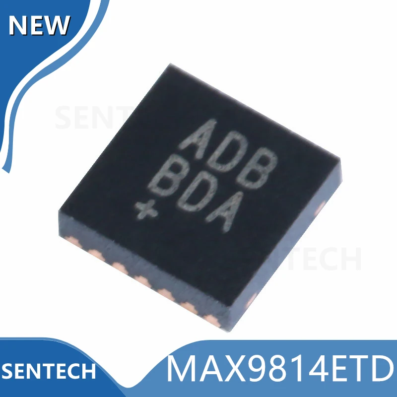 10pcs/lot 100% NEW Original MAX9814ETD TDFN-14 (ADB) Microphone amplifier of AGC and low noise microphone bias circuit