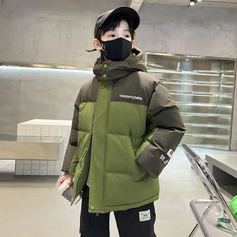 

Новинка 2025 года, зимнее пальто на хлопковой подкладке для мальчиков, утепленный пуховик для детей, теплая уличная зимняя одежда