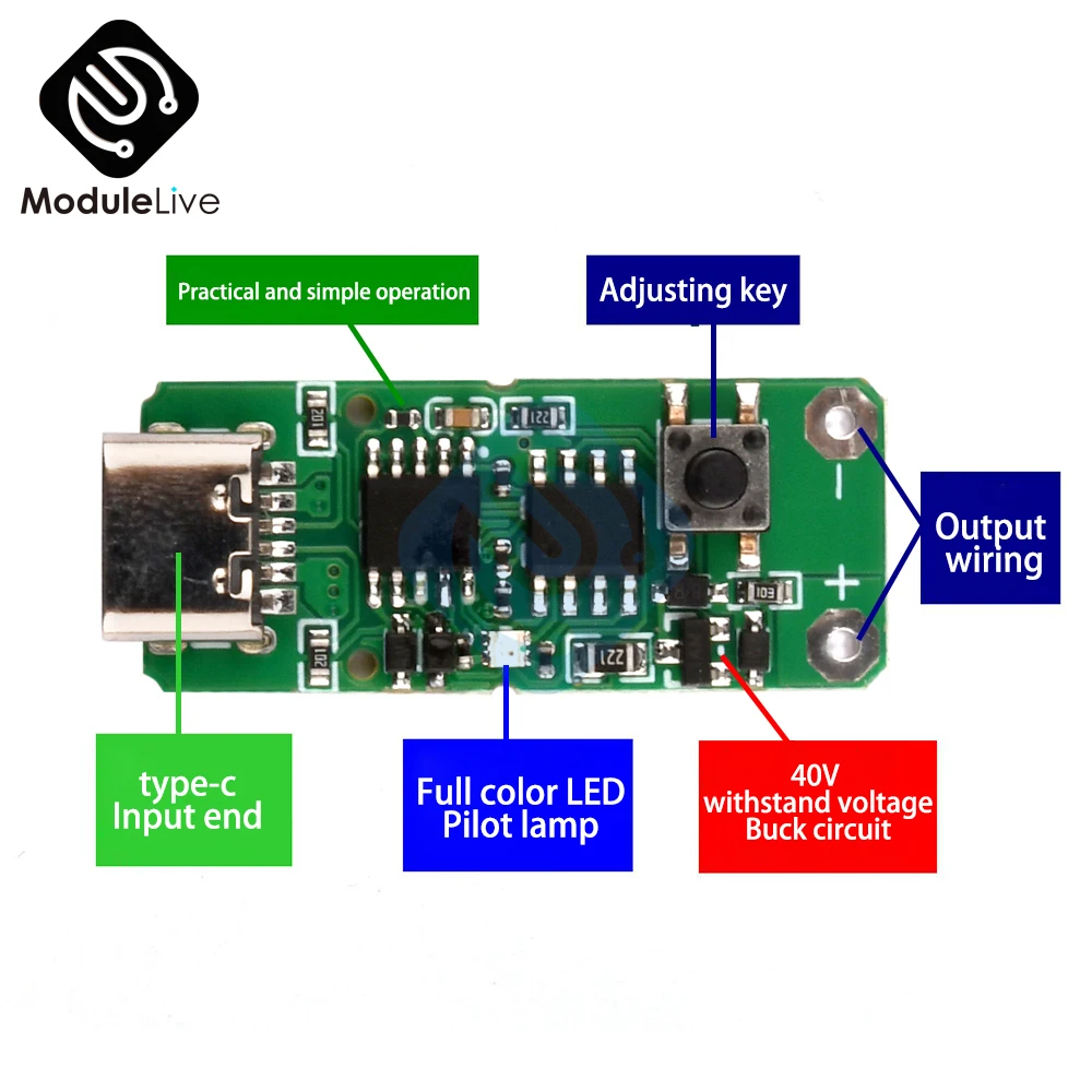 USB Type-C PD2.0 3.0 to DC Deception Fast Charge Trigger Polling Detector Laptop Power Supply to QC Fast Charge 5/9/12/15/20V