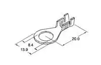 100207019 for SKN 6 grounding cable end metric 8 brass