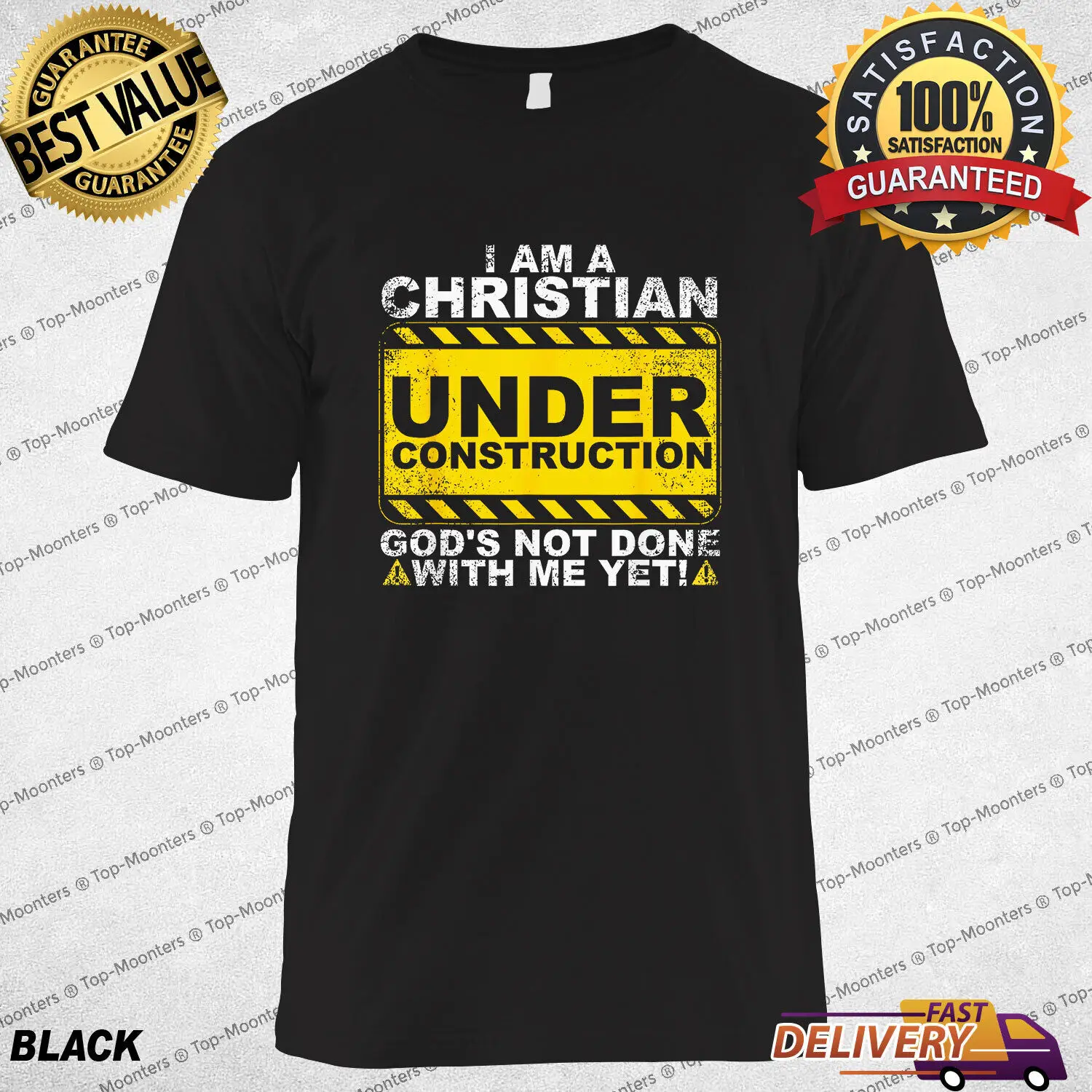 Funny Christian Under Construction Gift Catholic Men Women T-Shirt, Tee Gift