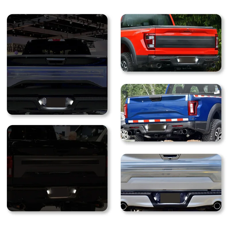 12V LED License Plate Light White License Plate Lamp Assembly Suitable for Ford F-150 Raptor 2015 2016 2017 2018 2019 2020