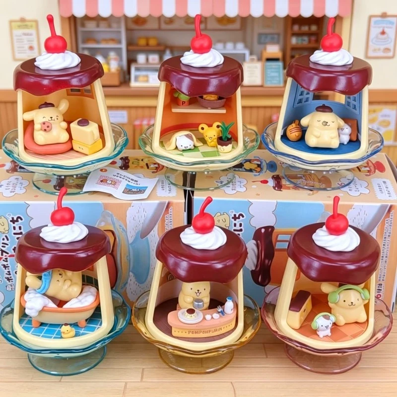 

Anime Figures Pompom Purin Blind Box Toys Room Scene Series Miniature Toy Model Collection Ornament Gifts