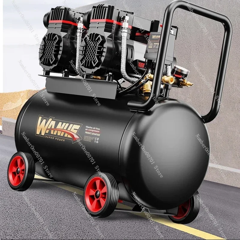 800W-1690W Silent Air Compressor - 10L-30L Portable Tank for Car Tires/Paint Spraying/Carpentry (Home & Workshop)