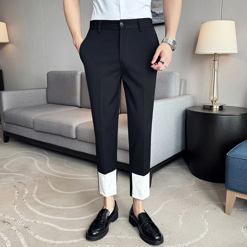 

2024 Summer New Combination Business Casual Pants Men's Slim Fit Fashion Business Office Dress Pants Social Banquet Dress Pants