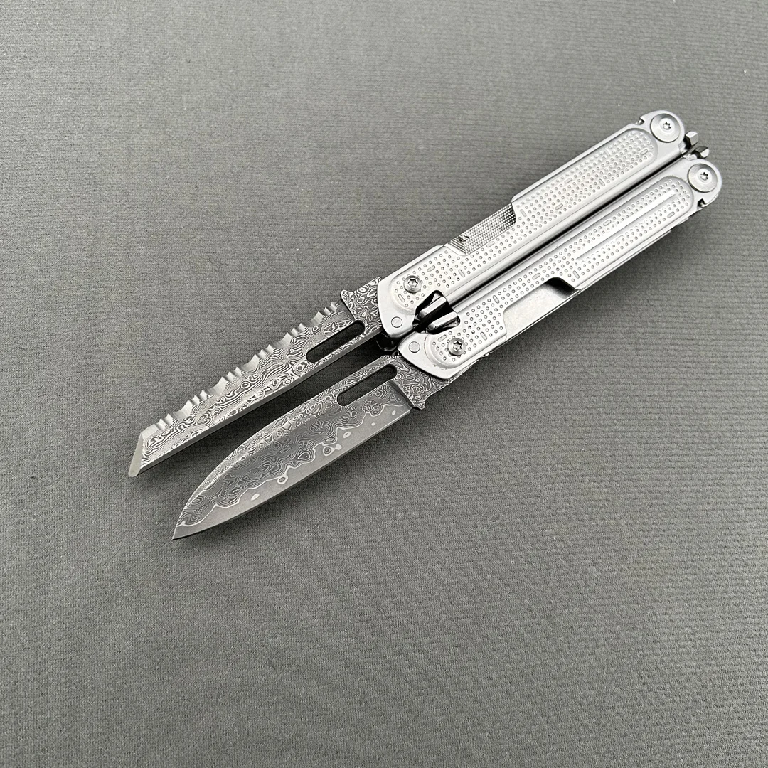 Accessories For Leatherman FREE P4 Damascus steel replacement parts Pliers modification part Original size Multifunctional