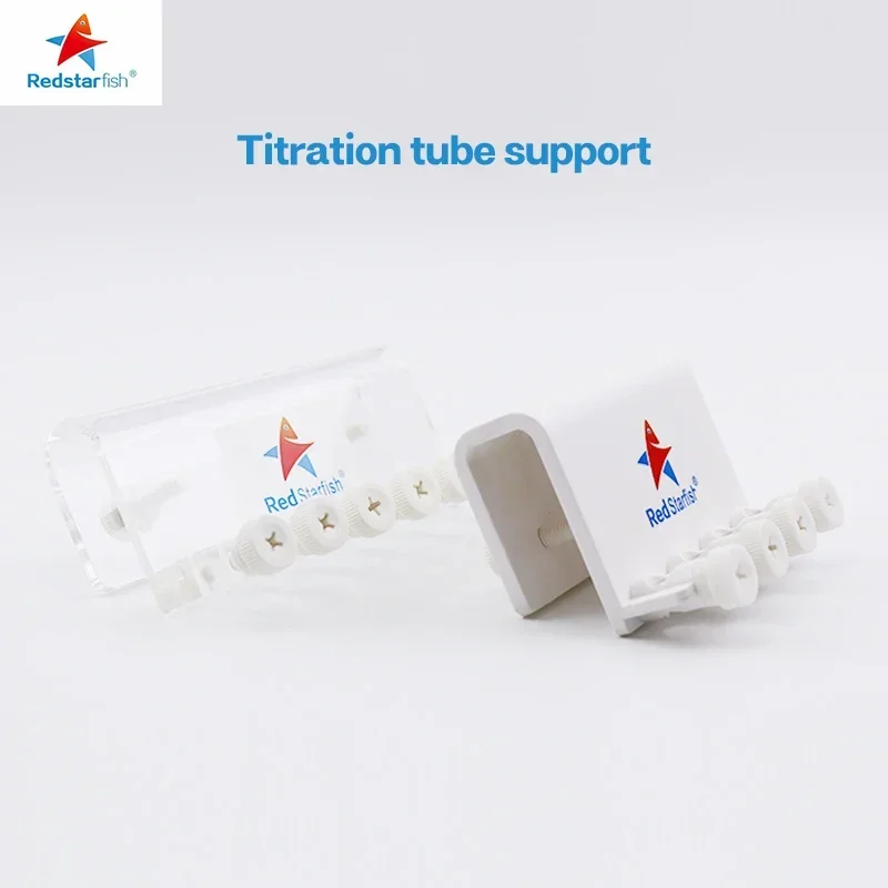 

Red starfish burette rack with 4 holes and 6 holes can be used for glass acrylic aquarium within 19mm