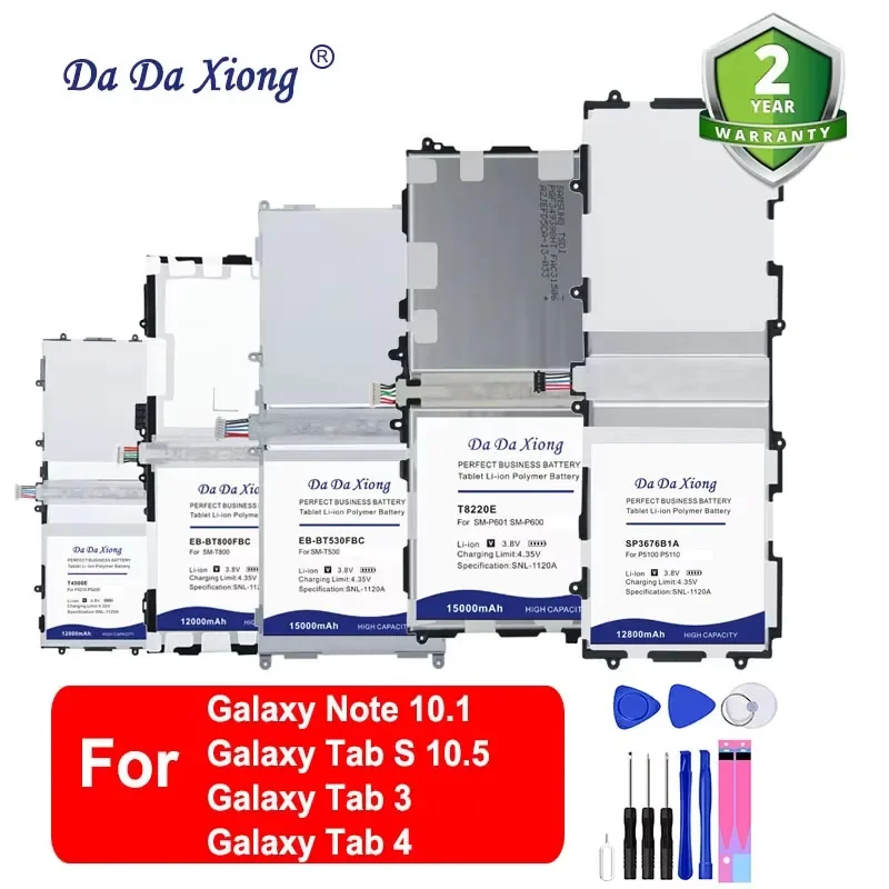 Top Battery For Samsung With Free Tools P5200 P5210 P5220 N8000 P7500 P600 P601 Y530 Y531 Y535 T800 T805 T807 High Quality