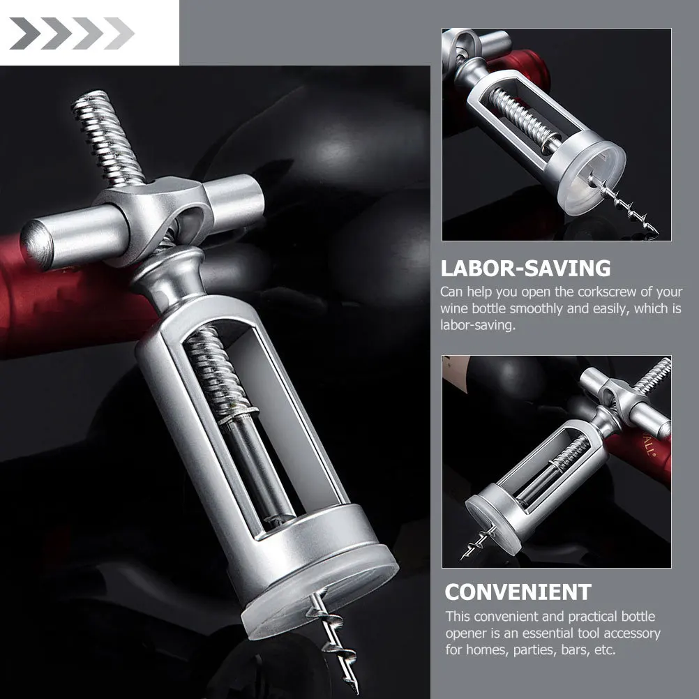 

Red Wine Bottle Corkscrew Cross Shape Wine Opener for Home Party Wedding Bar Outdoor Use Manual Bottle Opener Kitchen Gadget