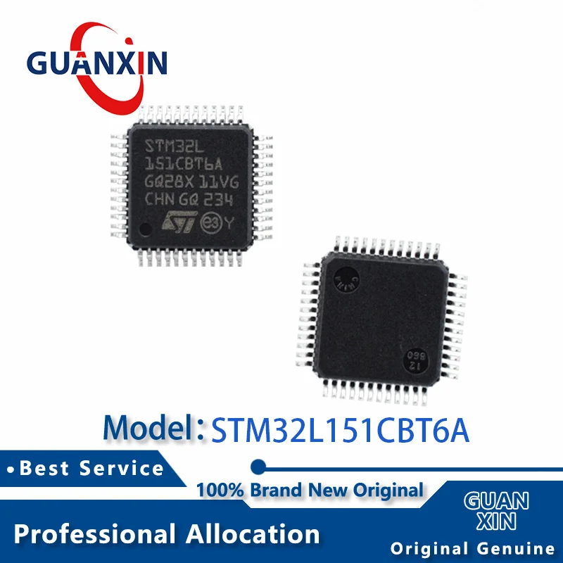 

100% New electronics Marking STM32L151CBT6A STM32L151CBT6ATR LQFP-48 STM32L151