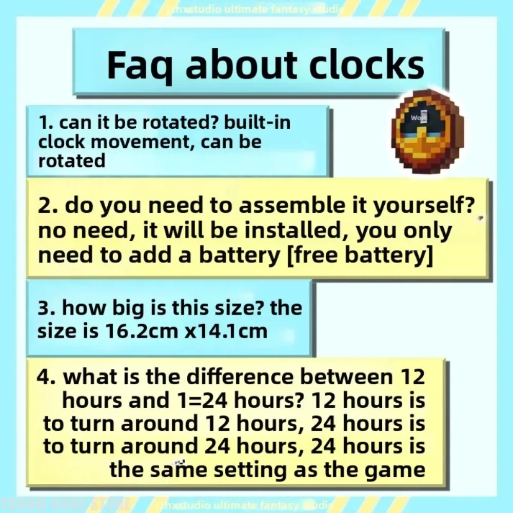 Wall Clock Anime Game Peripherals Quartz Clock Digital Wall Clocks Cartoon Home Living Room Bedroom Decoration Gifts