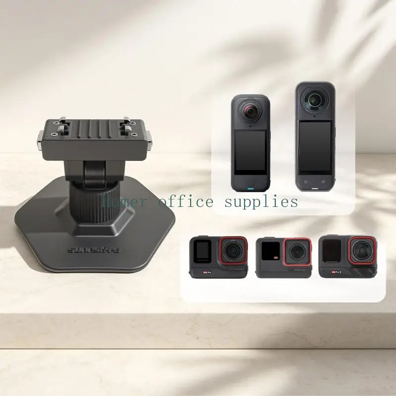 K43B Quick Release Helmet Mount for Outdoor POV Capturing, Action Camera Base with Alignment for X4 Air/ Ride