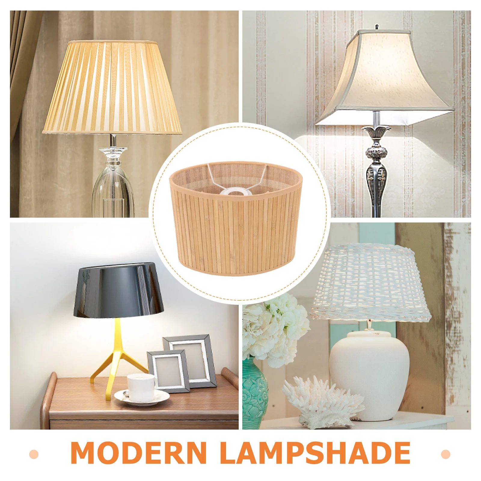 

Bamboo Woven Lamp Shade Oval Small Drum For E27 E14 Tea Room Bar Hotel Office Table Floor Ceiling Light Replacement