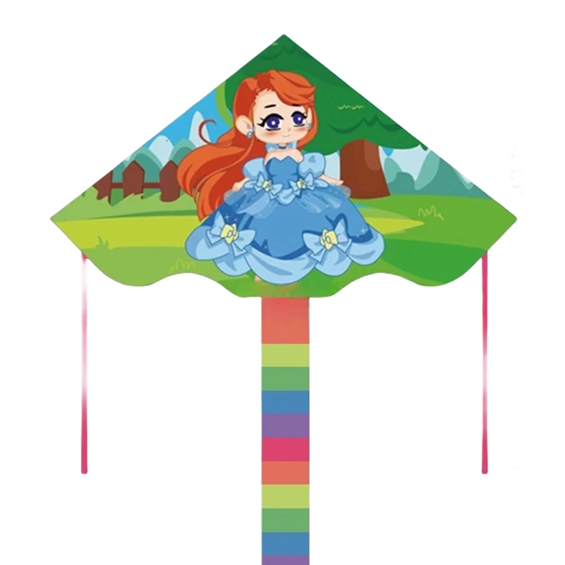 Cerf-volant Animal de dessin animé pour enfants, 1 pièce, facile à voler, amusant en plein air, sport, plage, Triangle, jouets pour enfants