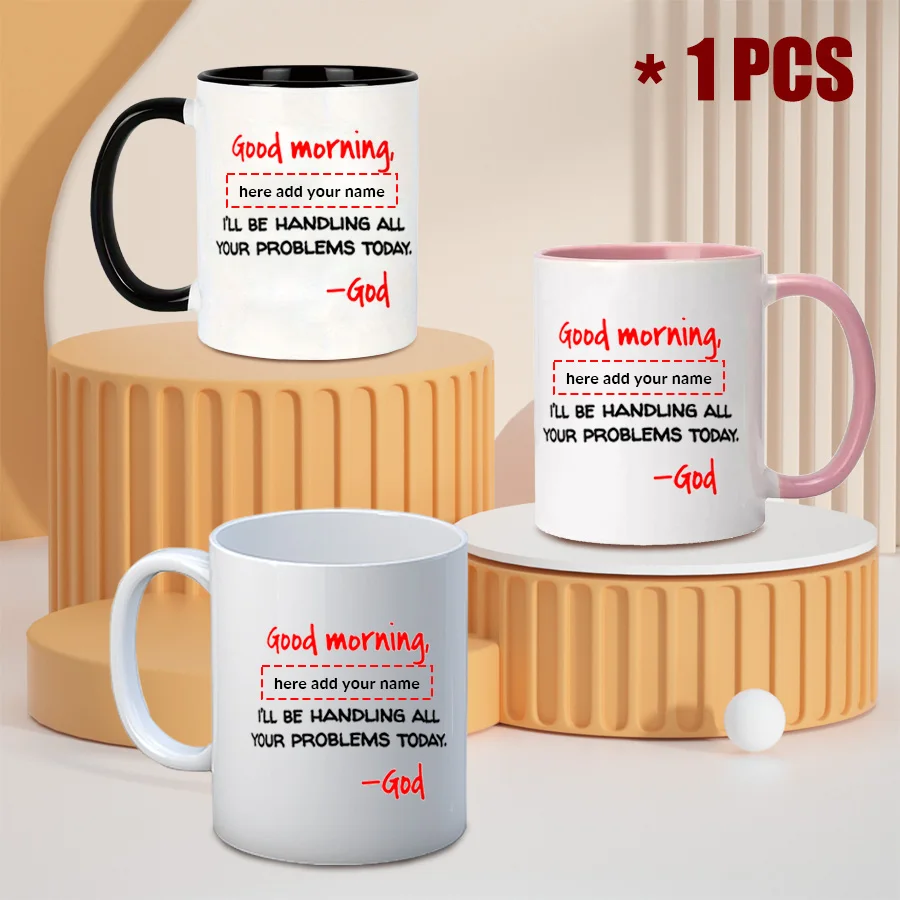 

11oz Customized Name 3D Print Shrek Ceramic Coffee Mug Festive Party Mugs Autumn Winter Family Water Cups Couple Anniversary