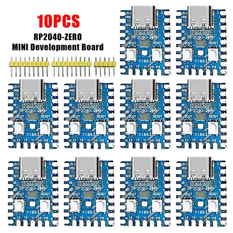 1-10PCS RP2040-Zero RP2040 for Raspberry Pi Microcontroller PICO Development Board Dual-core Cortex M0+ Processor 2MB Flash XCW