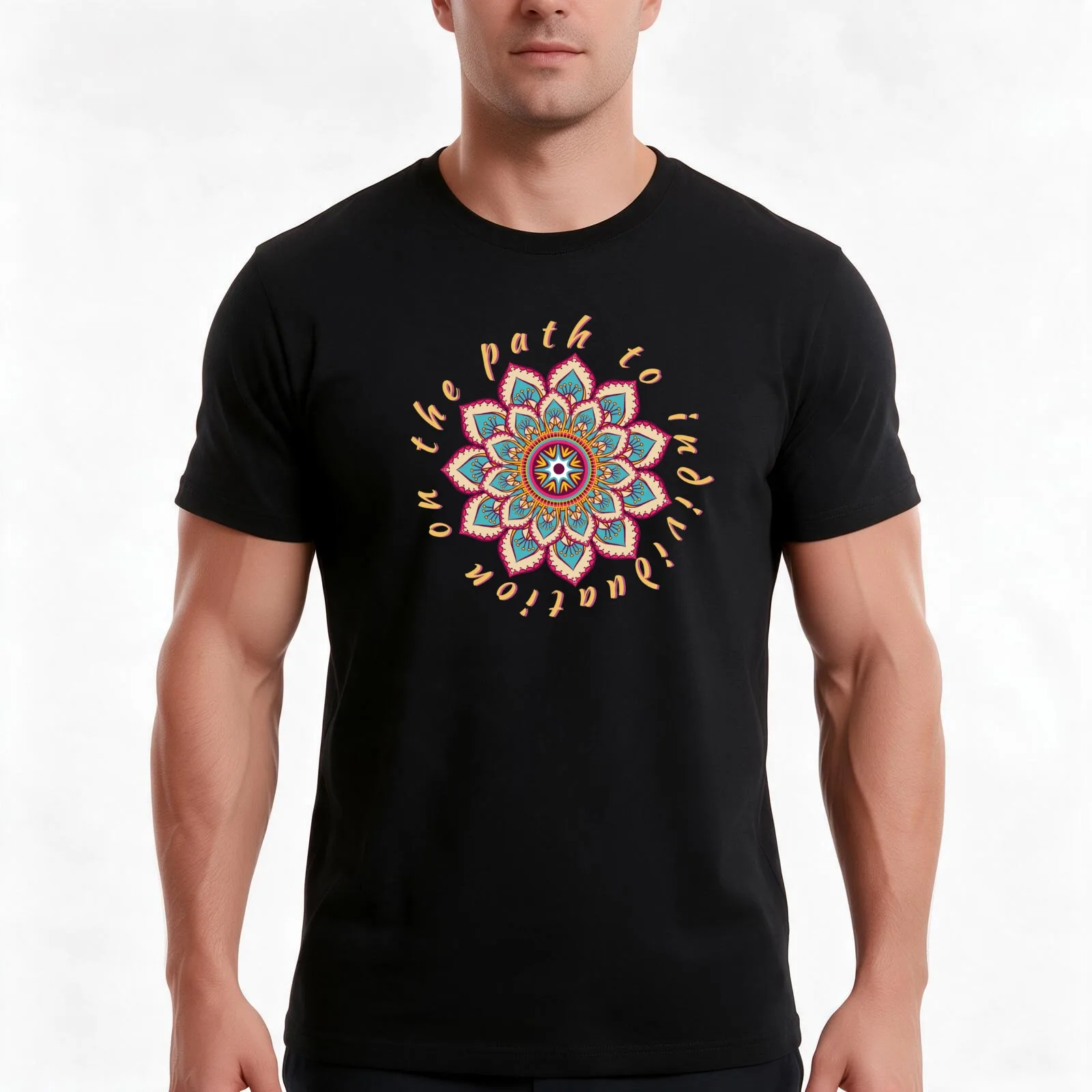 On the Path to Individuation Carl Jung Jungian Psychology Mandala T-Shirt Summer Casual Cotton Tee Oversized Streetwear Tops