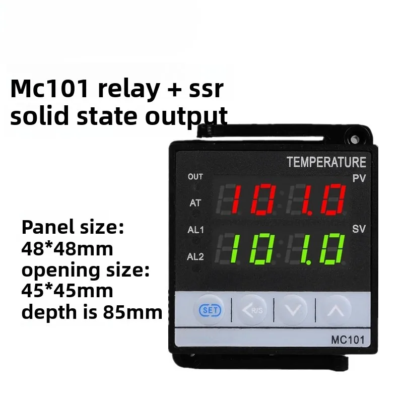 MC101 Short Shell PID Intelligent Temperature Control Instrument Heating and Cooling Relay SSR Solid State Output 220