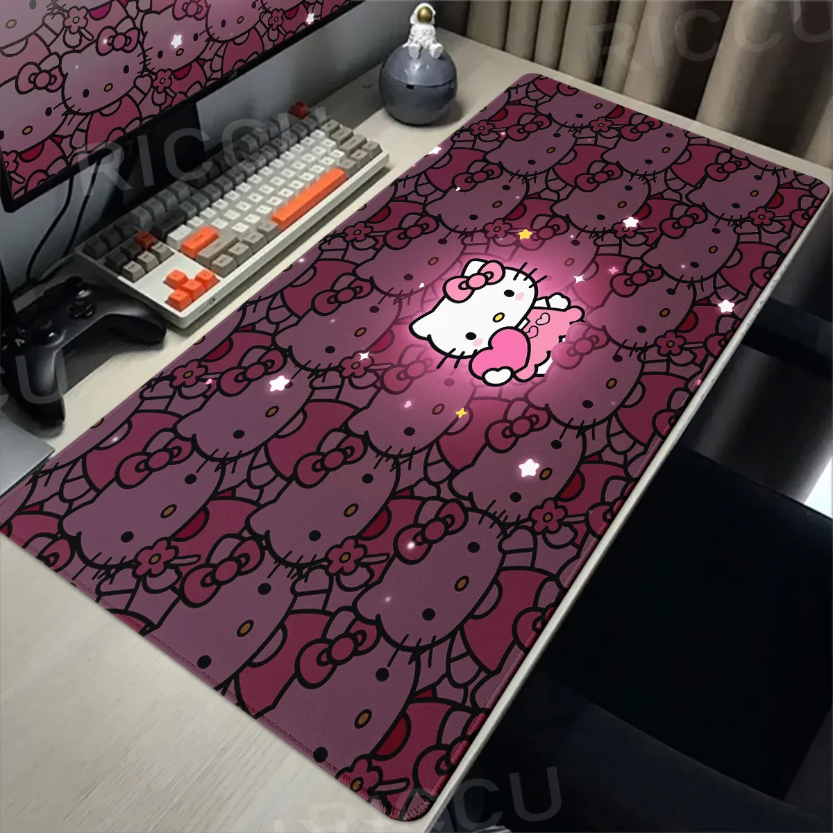 Pink Hellos Kitty Mousepad cute Anime Gamer Cabinet Mouse Pad kawaii Desk Mat PC Gaming Accessories Keyboard Pad HD print Carpet