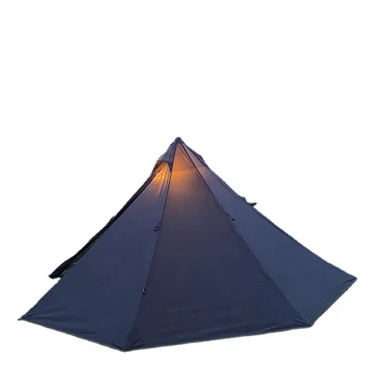 

Lightweight Camping Pyramid Tent Outdoor Travel Picnic Waterproof Sunscreen OEM Is Available 2P/4P/6P Camping Nylon Tent