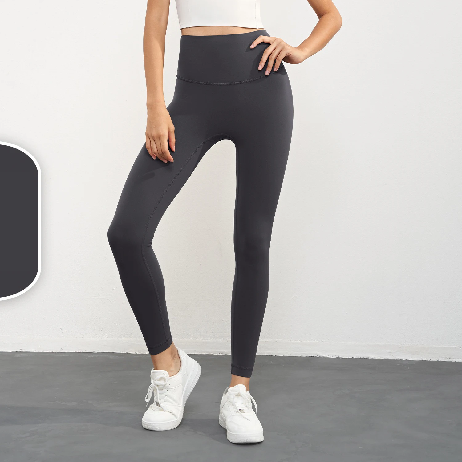 Modische Herbst-Winter-Damen-Fleece-Yogahose mit hoher Taille, Hüftlift, bequem, schmal geschnitten, für Laufen, Fitness, Freizeit und Radfahren. – Detail 20