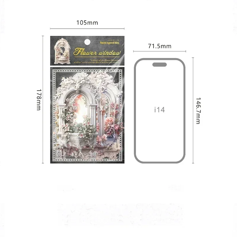 10 قطعة لوازم ملصق الكولاج غير المرغوب فيه الزهور مجلة DIY بها بنفسك سكرابوكينغ نافذة الحيوانات الأليفة جماليات ديكور ملصق المواد 178*105 مللي متر #6