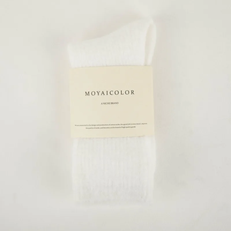 1 Pasang Kaos Kaki Panjang Wanita Warna Solid dengan Bulu Tebal Kaos Kaki Hangat untuk Musim Dingin Set Kaos Kaki Tidur Termal Berkualitas Tinggi