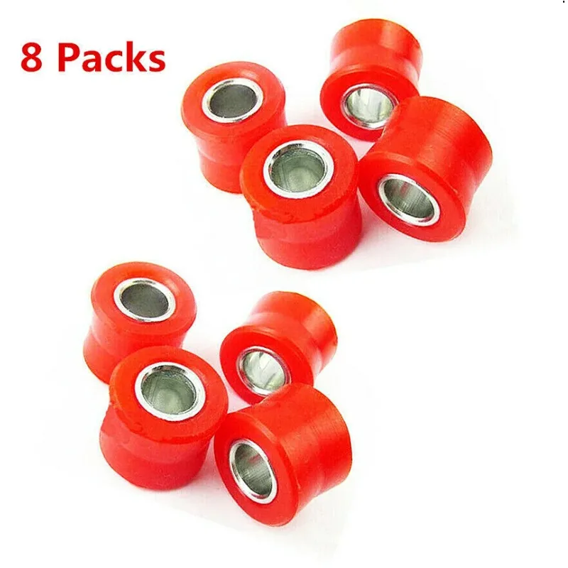 

8Packs Motorcycle AVT Bike Rear 10mm Shock Absorber Red Durable Rubber Bush Ring