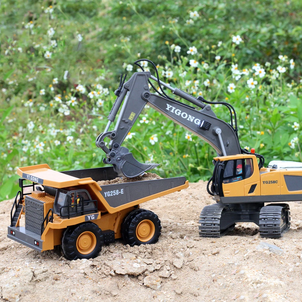 Remote Control Engineering Car Excavator Bulldozer Dump Truck Toy Rc Car For Children Birthday Gifts