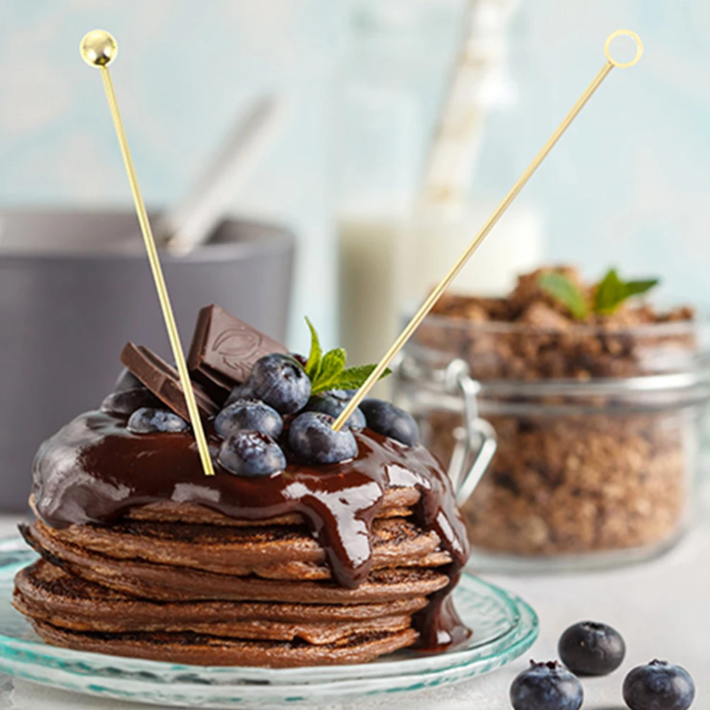 

20pcs Stainless Steel Cocktail Picks Reusable Martini Fruit Appetizer Drink Sticks Rustproof Bar Tools Kitchen Barware Supplies