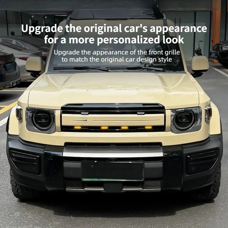 For Chery iCAUR iCAR V27 2026 Car Front Bumper Grille Small Yellow Light LED Off-Road Auxiliary Warning Light Decorative Lamps detail image 3