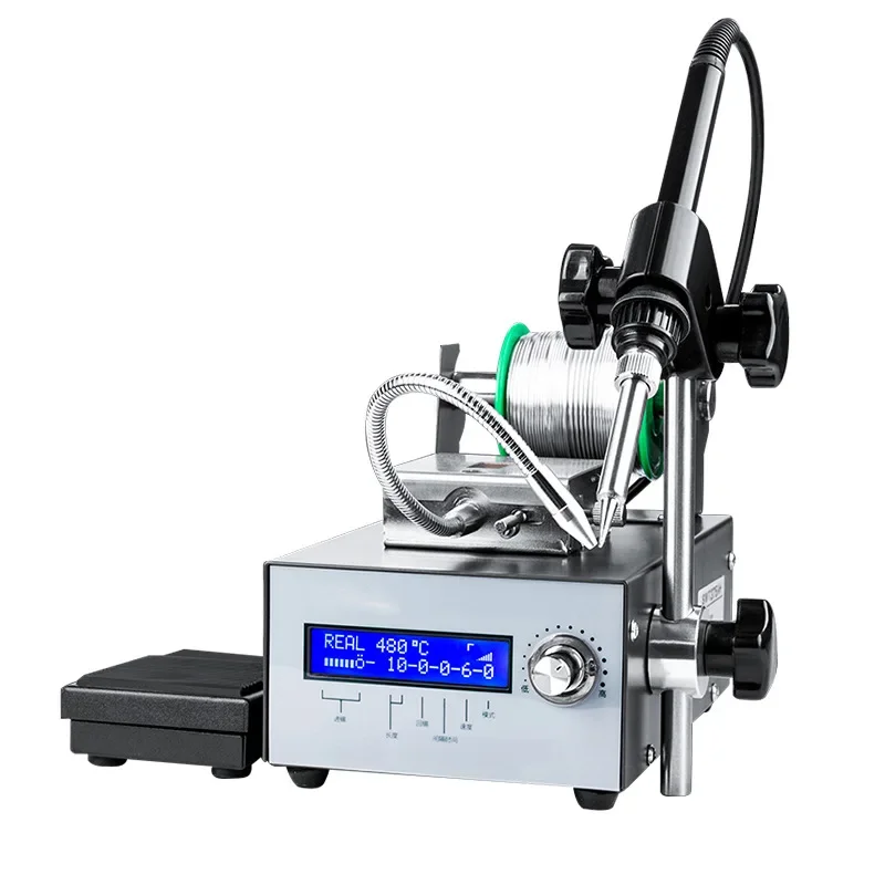 Foot-pedal small semi-automatic soldering machine DC head circuit board intelligent electric USB switch point welding