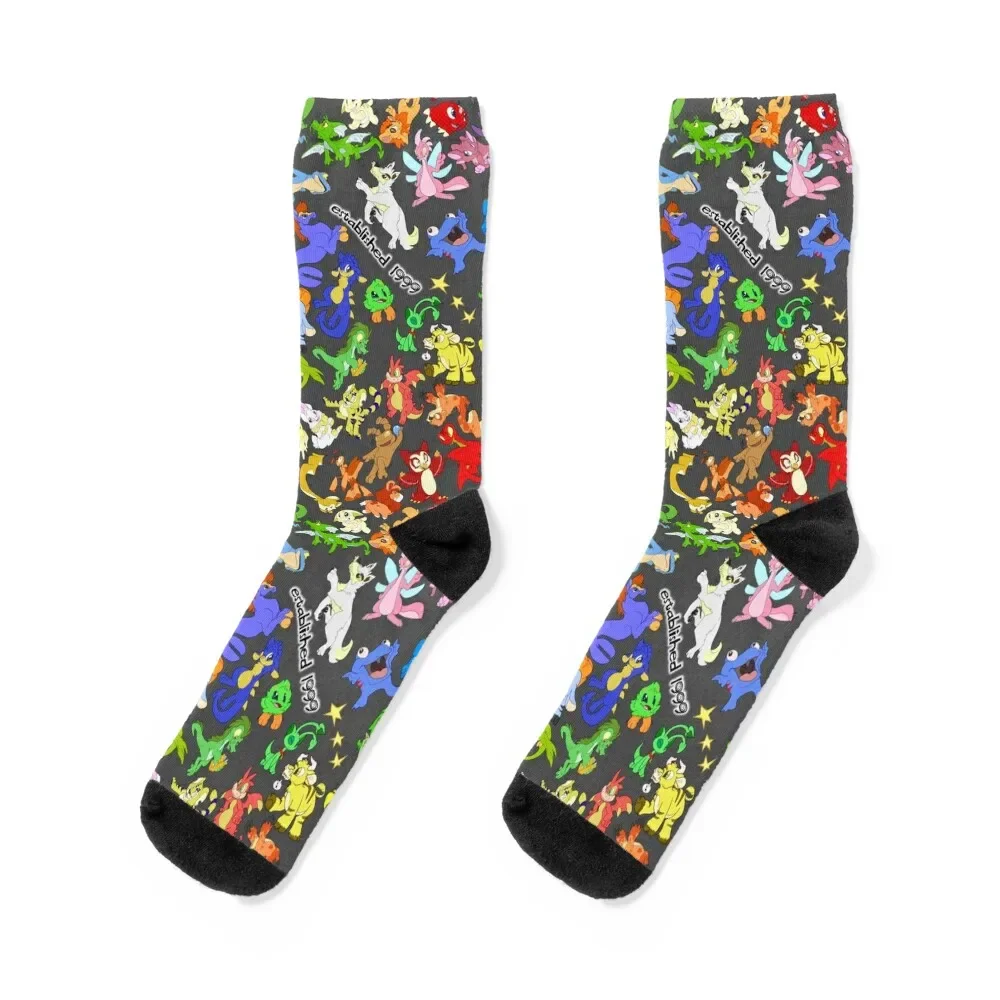 NEOSPLASH! All the Neopets, All Over Print! Socks funny sock Argentina Socks Women Men's