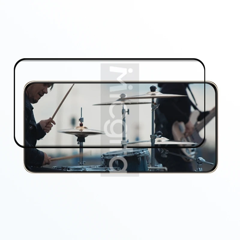 2 Stück für Xiaomi POCO M8 Gebogener Displayschutz 3D Spark Slim Gehärtetes Glas Stoßfest mit Kantenkleber Frontglas – Detail 4