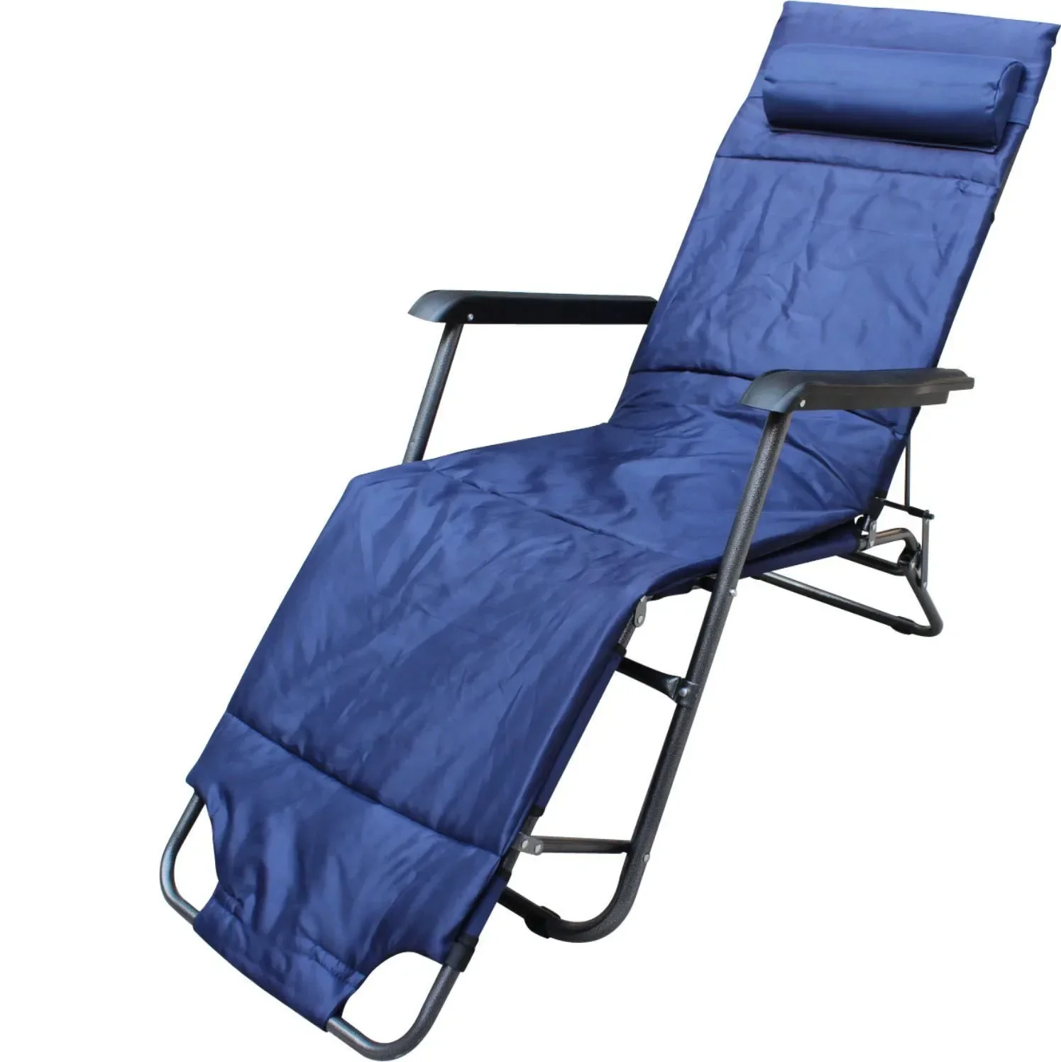 Chair leisure folding beach lying dual-purpose indoor lunch break travel camping picnic portable cotton pad folding lying